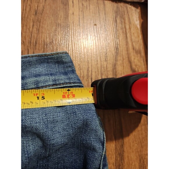 Chrome Hearts Blue Denim Jeans Pants Size 32x30 Black Leather Lamb Crosses - Picture 6 of 12